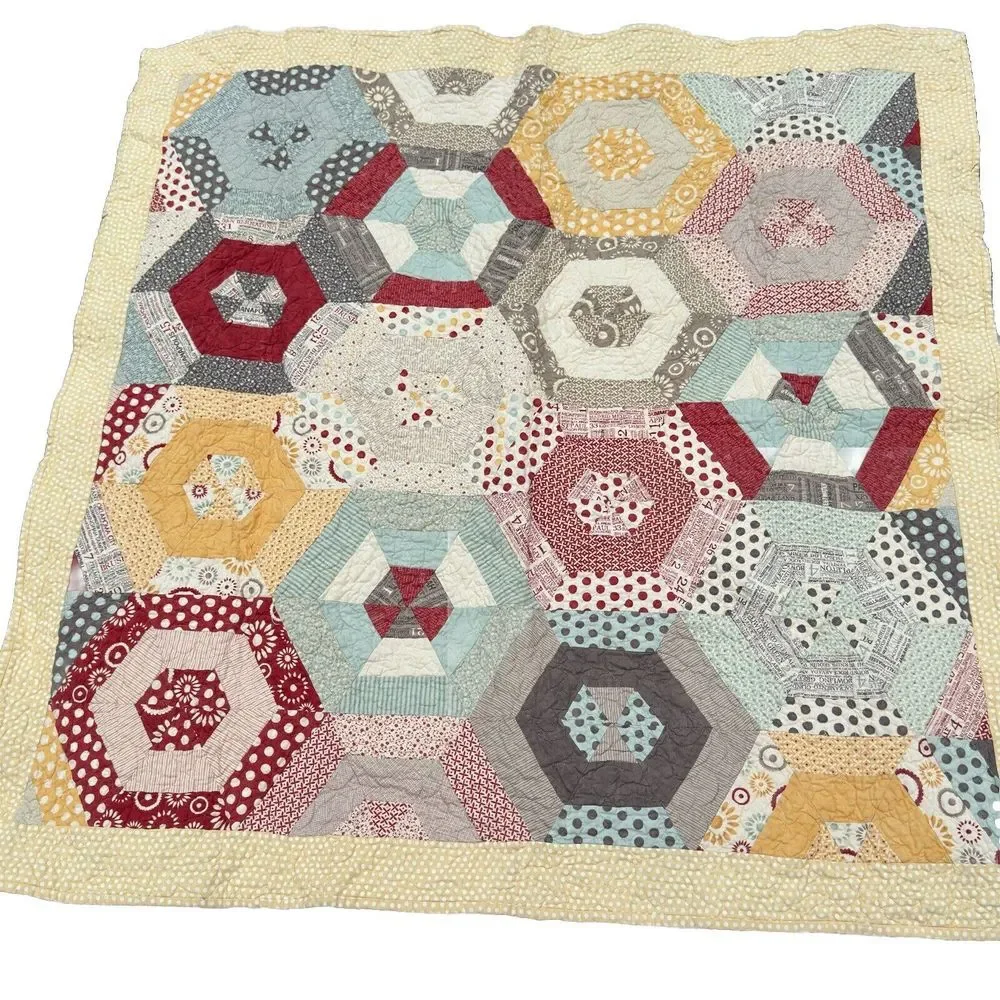 Hexagon Quilt Throw 48